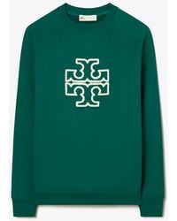 Tory Burch - Heavy French Terry Logo Crewneck - Lyst