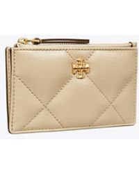 Tory Burch - Kira Diamond Quilt Zip Card Case, One Size - Lyst