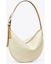 Tory Burch - T Monogram Pebble Small Balloon Bag - Lyst