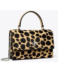 Tory Burch - Mini Kira Calf Hair Top-Handle Crossbody - Lyst