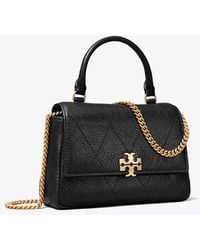 Tory Burch - Mini Charlie Quilted Top-Handle Crossbody, One Size - Lyst