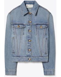 Tory Burch - Denim Jacket With Pockets - Lyst