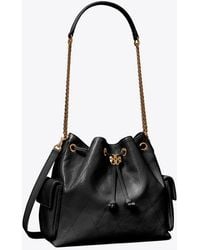 Tory Burch - Charlie Quilted Drawstring Shoulder Bag - Lyst