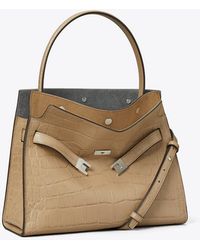Tory Burch - Small Lee Radziwill Embossed Double Bag - Lyst
