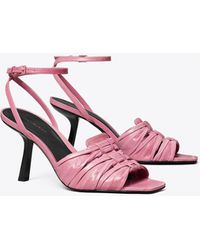 Tory Burch - Ruched Heeled Sandal - Lyst