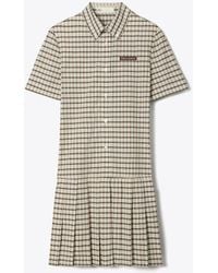 Tory Burch - Plaid Drop-Waist Pleated Golf Dress - Lyst