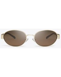 Tory Burch - Miller Metal Oval Sunglasses, One Size - Lyst