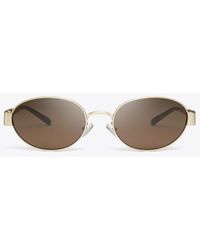 Tory Burch - Miller Metal Oval Sunglasses, One Size - Lyst