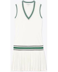 Tory Sport - Performance-Tenniskleid Mit V-Ausschnitt - Lyst