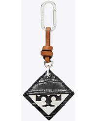 Tory Burch - Hidden Logo Croc-Embossed Key Charm, One Size - Lyst