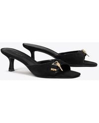 Tory Burch - Lock Kitten Heel Sandal - Lyst