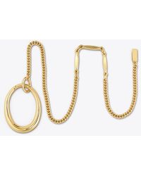 Tory Burch - Pierced Ring With Chain, One Size - Lyst
