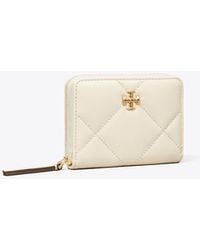 Tory Burch - Small Kira Diamond Quilt Zip-Around Wallet, One Size - Lyst