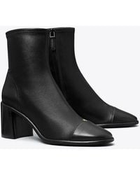 Tory Burch - Cap-Toe Heeled Ankle Boot - Lyst