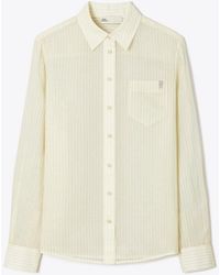 Tory Burch - Striped Cotton Shirt - Lyst