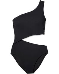 Tory Burch One-shoulder One-piece Swimsuit - Black