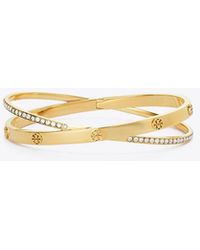 Tory Burch - Icon Pavé Double Bracelet - Lyst