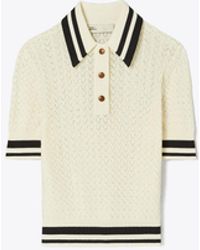 Tory Sport - Tory Burch Cotton Pointelle Polo - Lyst