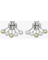 Tory Burch - Moondance Pearl Front-Back Earrings - Lyst