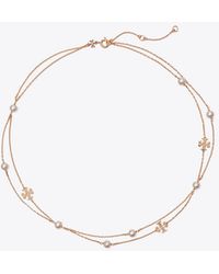 Tory Burch - Moondance Layered Pearl Necklace - Lyst