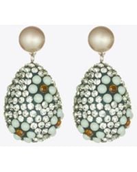 Tory Burch - Curiosity Crystal Pearl Drop Earrings - Lyst