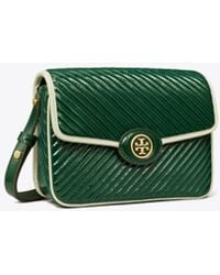 Tory Burch - Robinson Patent Quilted Shoulder Bag - Lyst