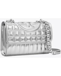 Tory Burch - Small Fleming Metallic Quilt Convertible Shoulder Bag, One Size - Lyst