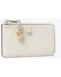 Tory Burch - Charlie Quilted Zip Card Case - Lyst
