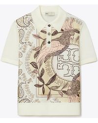 Tory Burch - Silk-Front Polo - Lyst