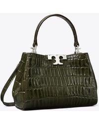 Tory Burch - Mini Eleanor Croc-Embossed Satchel - Lyst