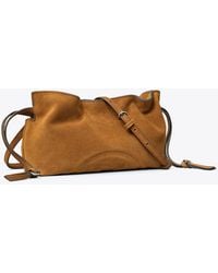 Tory Burch - Ella Suede Drawstring Pouch - Lyst