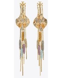 Tory Burch - Runway Embellished Front-Back Earrings - Lyst