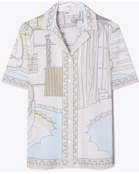 Tory Burch - Printed Camp Shirt - Lyst