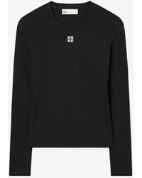 Tory Burch - Cotton Logo Top - Lyst