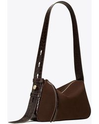 Tory Burch - Small Romy Suede Shoulder Bag - Lyst