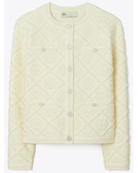 Tory Burch - Kendra Embossed Cardigan - Lyst