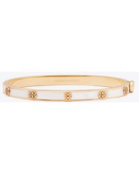 Tory Burch - Thin Icon Mother Of Pearl Hinge Bracelet - Lyst