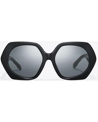 Tory Burch - Kira Oversized Geometric Sunglasses - Lyst