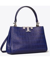 Tory Burch - Mini Eleanor Soft Croc-Embossed Satchel - Lyst