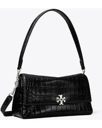 Tory Burch - Small Charlie Croc-Embossed Shoulder Bag - Lyst