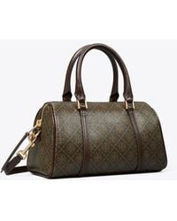 Tory Burch - T Monogram Coated Canvas Petite Barrel Bag - Lyst