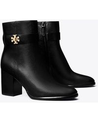 Tory Burch - Damen Stiefelette Mit T Lock Und Absatz - Lyst