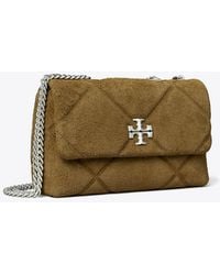 Tory Burch - Kira Diamond Quilt Suede Shoulder Bag, One Size - Lyst