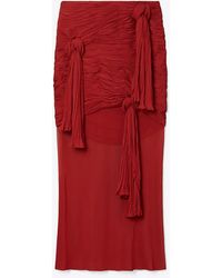 Tory Burch - Knotted Viscose Skirt - Lyst
