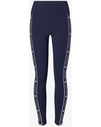 Tory Burch - Compression Logo Trim Legging - Lyst