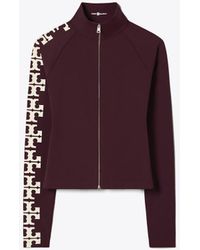 Tory Burch - Damen Top Aus Nylon Mit Logo Und Reißverschluss - Lyst