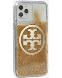 Tory Burch Perry Glitter Phone Case - Metallic