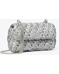 Tory Burch - Mini Kira Woven Flap Bag - Lyst
