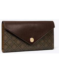 Tory Burch - T-Monogram Coated Canvas Wallet - Lyst