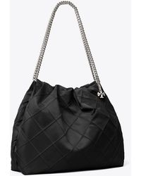 Tory Burch - Fleming Nylon Hobo Bag, One Size - Lyst